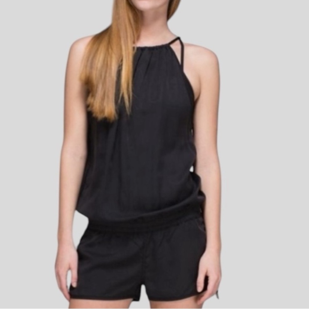 Lululemon Heat The Street Black Sleeveless Romper XS